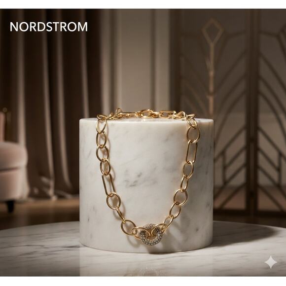 Nordstrom Gold Chain w/ “Diamond” Pendant - Picture 1 of 4